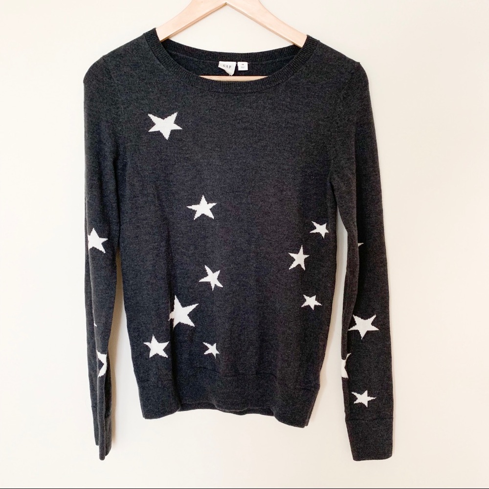 Crew Neck Star Sweater GAP